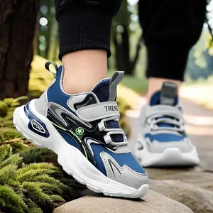 Zapatillas de Running para Niños Cuero Sintético Transpirable Antideslizante Suela Blanda Deporte Casual Moda Bloque de Color Niños Niñas Otoño 2024