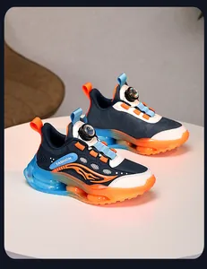 Zapatillas de otoño para niño con cierre de rosca y suela acolchada en degradado