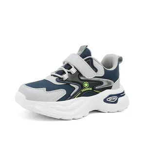 Sportschuhe für Jungen aus Leder mit weicher Sohle und Klettverschluss zum Laufen
