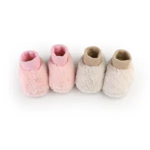 Baby Winter Warme Schoenen Fleece Gevoerd Kunstbont Eerste Loopschoenen Antislip Zachte Zool Peuter Schoentjes