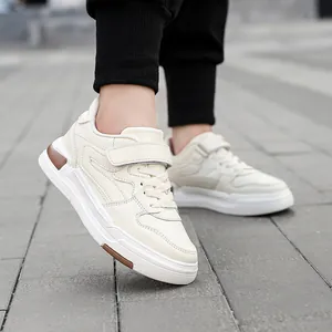 Kinderen Casual Sportieve Sneakers Jongens Meisjes Kunstleer Board Schoenen Klittenband Loopschoenen Voor Kinderen 2024