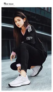 Modische weiße atmungsaktive Mesh-Daddy-Sneaker für Damen im modernen Outdoor-Look