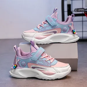 Kinder Mode Kunstleder Sneaker Atmungsaktiv Rutschfest Laufschuhe Für Jungen Mädchen Herbst Trendy Patchwork Klettverschluss Freizeit Schuhe