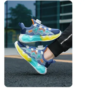 Scarpe da basket per bambini in mesh traspirante con chiusura a rotella in città