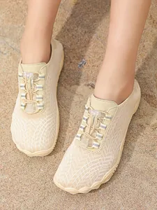 Professional quick-dry non-slip river tracing shoes with elastic toggle laces in beige