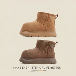 Cozy plush-lined children's snow boots with thick non-slip soles for winter