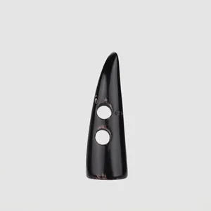 Natürlicher Schwarzer Wasserbüffelhorn Knebelknopf Für Kaschmir Wollmantel High-End Bekleidung DIY Nähzubehör Hornform Knöpfe