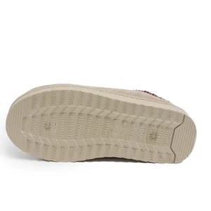 Durable anti-slip rubber sole detail of women's thick platform winter snow boots