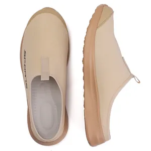 Sneaker mule slip-on traspiranti kaki con design sportivo casual per tutti