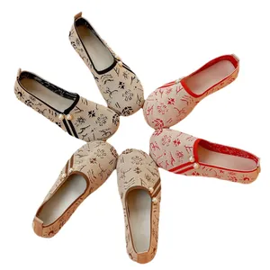 Breathable knit women's slip-on loafers with elegant pearl details in various colors