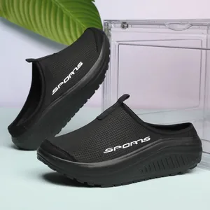 Zapatos Rocker Casuales para Mujer Zapatillas Mule de Malla con Plataforma Gruesa Transpirables Slip On Aumento de Altura Zapatos de Verano para Caminar