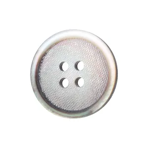 Bouton en nacre noire naturelle de qualité supérieure avec 4 trous et éclat iridescent