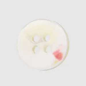 Premium natural trochus shell round button with four holes for high-end shirt garment