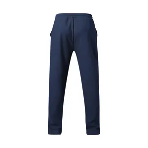 Vista trasera de los pantalones jogging en azul marino con una cintura elástica.