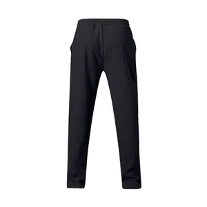 Vista posterior completa de pantalones jogger negros oversize para hombre con cintura elástica