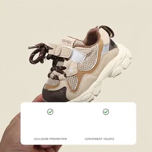 Zapatos transpirables de malla para bebé niña con cierre de velcro cómodo para los niños
