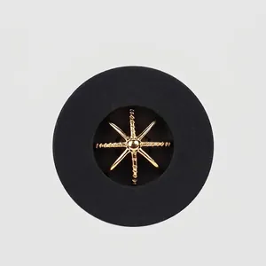 Round ABS Nylon Sewing Buttons With Gold Star Center Decor For Suits Coats Jackets Fashion Apparel Sewing Craft Accessories