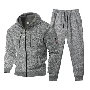 Conjunto deportivo para hombre con sudadera con capucha y pantalón de forro polar