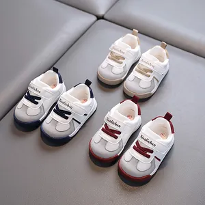 Comfortable soft-sole leather baby sneakers for boys and girls in multiple colors
