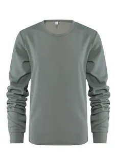 Detailansicht von schmal geschnittenem Waffelstrick-Langarmshirt für Herren in Olivgrün