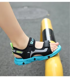 Sandales de sport pour garçon avec semelle souple bleue antidérapante pour la plage