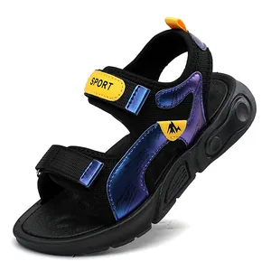 Boys' summer sandals with non-slip soft sole and sport detail for beach wear