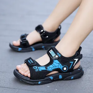 Jungen Sportsandalen Sommer Kinder Strandschuhe Mecha Stil Rutschfest Bequem Klettverschluss Outdoor Sandalen Für Jungen