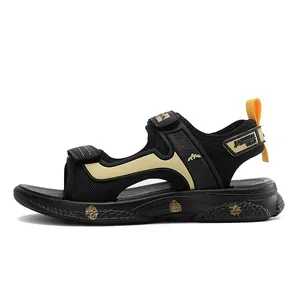 2024 black boys children's sandals with soft non-slip soles for beach and outdoor wear