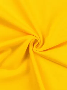 Macro view of soft yellow breathable knit fabric texture for men's sports t-shirt