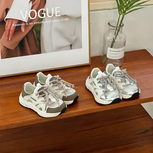 Zapatillas retro para niños pequeños, zapatos de malla para primeros pasos, tallas 18-25.