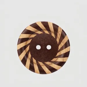 Natural Poplar Wood Buttons Round 2-Hole Decorative Sewing Accessories For Coats Sweaters Chinese Style High-End Buttons