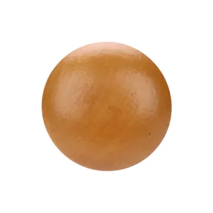 Natural poplar wood button with smooth circular finish for high-end Chinese apparel