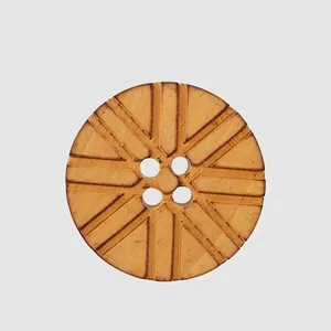 Boutons en Bois de Tremble Naturel Ronds Motif Radial Boutons en Bois Vintage pour Manteaux Pulls Chemises Accessoires de Couture DIY