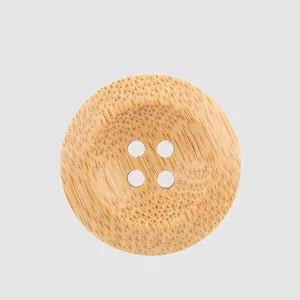 Natuurlijke Bamboeknoppen Rond 4-Gats Houtstructuur Naaiknoppen Voor Kleding Overhemden Truien Hoogwaardige DIY Ambachtelijke Accessoires
