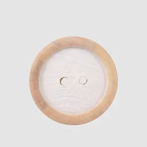 Natural Aspen Wood Buttons Round Two-Hole White Wood Grain Decorative Sewing Buttons For Clothing DIY Crafts