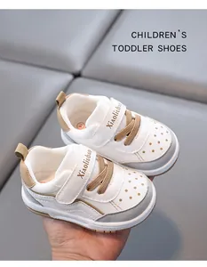 Close-up of breathable toddler walking shoes with comfortable velcro strap design