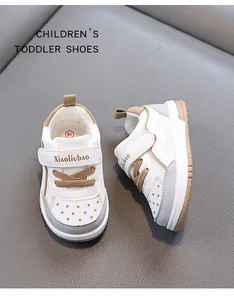 Detailed view of Xiaoliubao breathable soft sole toddler sneakers for ages 1-2.