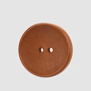 Boutons en Bois de Peuplier Naturel Ronds à Deux Trous pour Manteau Chemise Pull Accessoires de Couture Boutons Décoratifs Style Chinois
