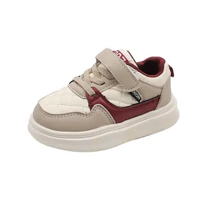 Breathable toddler sneakers featuring a stylish quilted design and easy velcro strap