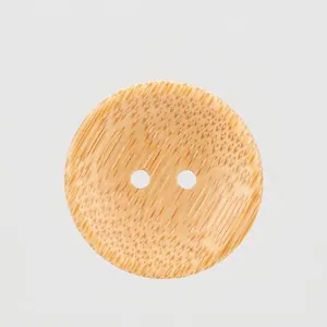 Natural Bamboo Round Sewing Buttons 2-Hole Wood Grain Button For Clothing DIY Crafts Traditional Style Garment Accessories