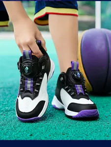 Basketbalschoenen voor kinderen met handige draaisluiting en ademend mesh-detail