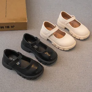 Mädchen Mary Jane Schuhe Mit Dicker Sohle Rundem Zehenbereich Weiches Kunstleder Kleinkinder Kinder Schuluniform Halbschuhe Mode Schuhe