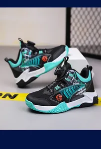 Ademende basketbalschoenen voor kinderen met flyknit mesh en modern draaisluitingsysteem