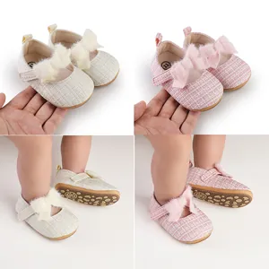 Baby Mädchen Prinzessin Lauflernschuhe Weiche Sohle Baumwollstoff Schleife Schuhe Süße Erstlingsschuhe Für Kleinkinder