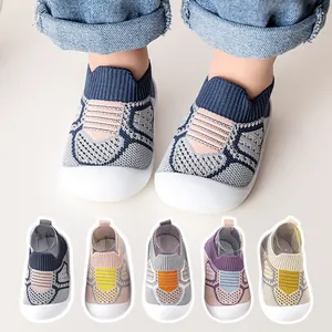 Zapatos de Caminar para Bebé Malla de Punto Transpirable Primeros Pasos Suela Blanda Antideslizante Zapatos de Calcetín para Niños Niñas Primavera Otoño