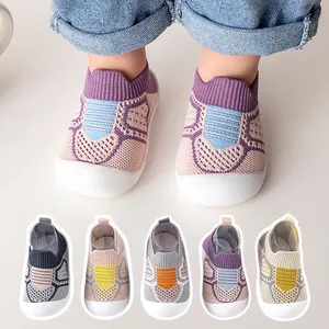 Zapatos de caminar para bebé transpirables con suela suave antideslizante y puntera reforzada