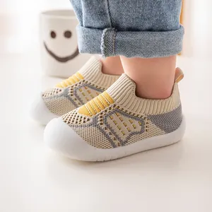 Zapatos de punto transpirables para bebés con suelas suaves antideslizantes cómodos