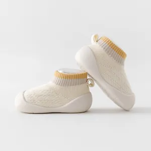 Breathable soft-sole baby walker sock shoes with non-slip grip for 0-3 year infants