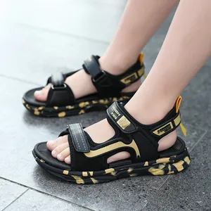 Boys Sporty Open Toe Sandals Camouflage Soft Sole Beach Shoes Kids Summer Casual Hook And Loop Sandals