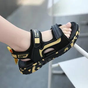 Stylish boys open-toe sports sandals featuring breathable mesh and durable soft soles